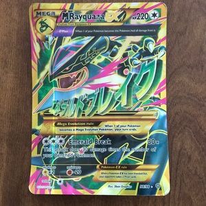Mega Rayquaza EX Giant Pokémon card
